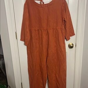 Free People Orange Jumpsuit